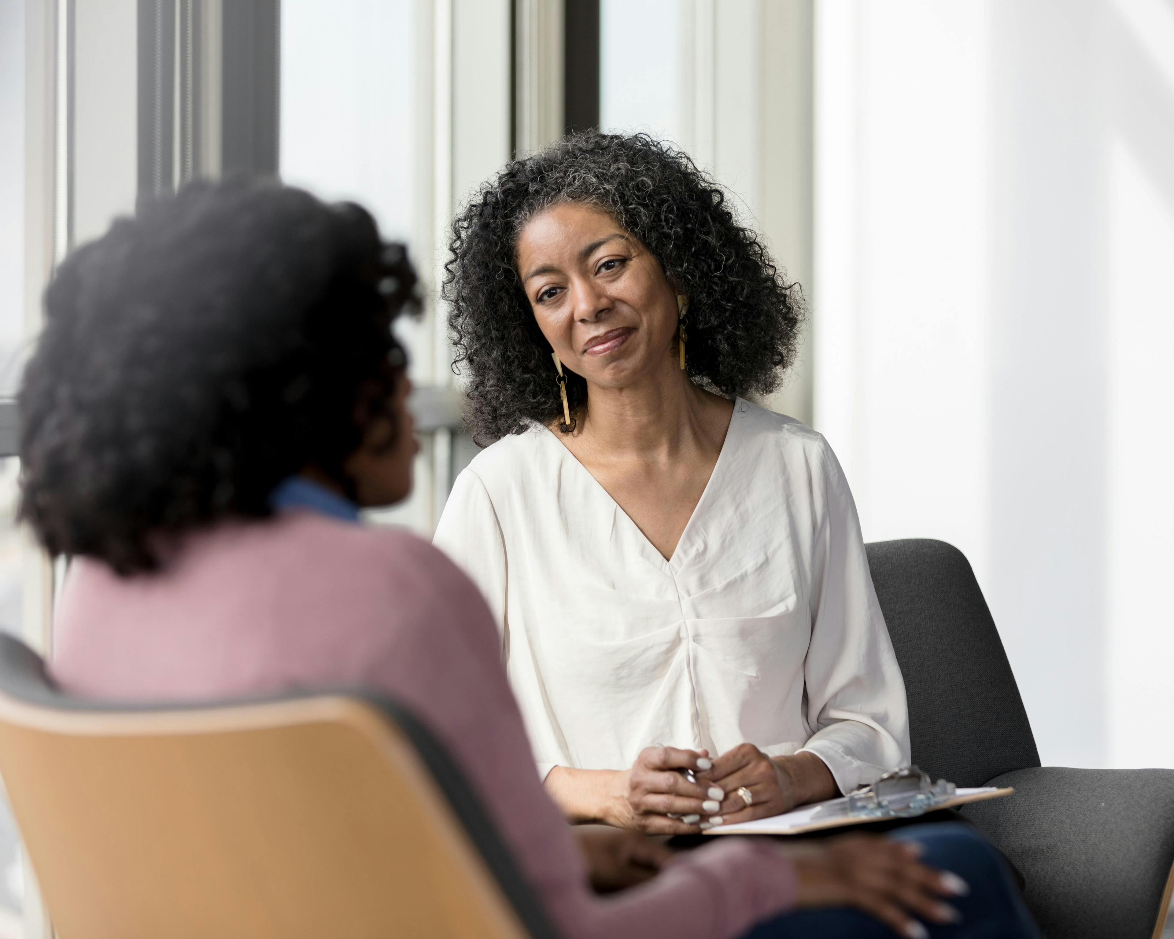 Woman having a consultation